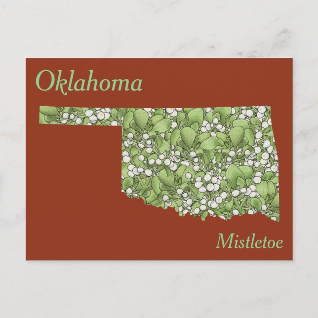 Oklahoma State Flower Collage Karta Vykort (Framsida)
