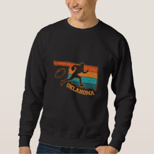 Oklahoma State Footbal Colorful Karta Lång Ärmad Tröja