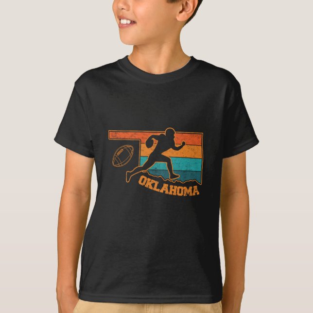 Oklahoma State Footbal Colorful Karta T Shirt (Framsida)