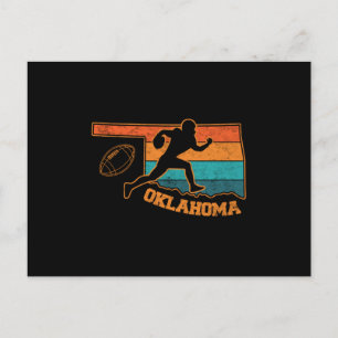 Oklahoma State Footbal Colorful Karta Vykort