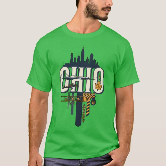 Oklahoma State Heritage Heartland Bison Konst T Shirt (Framsida)