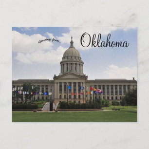 Oklahoma State Huvudstad Byggande Vykort