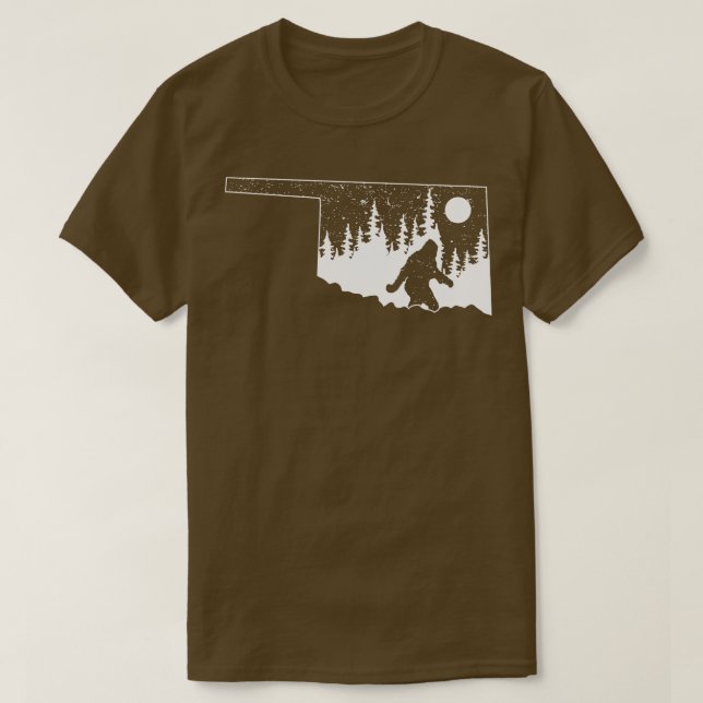Oklahoma State Karta Gifts T Shirt (Design framsida)