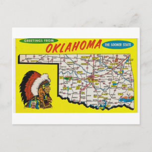 Oklahoma State Karta vykort