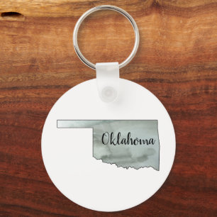 Oklahoma State-konturmålning Nyckelring
