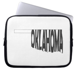 Oklahoma State Namn Ord Art Black Laptop Sleeve