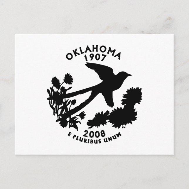 Oklahoma State Quarter Vykort (Framsida)