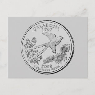 Oklahoma State Quarter Vykort