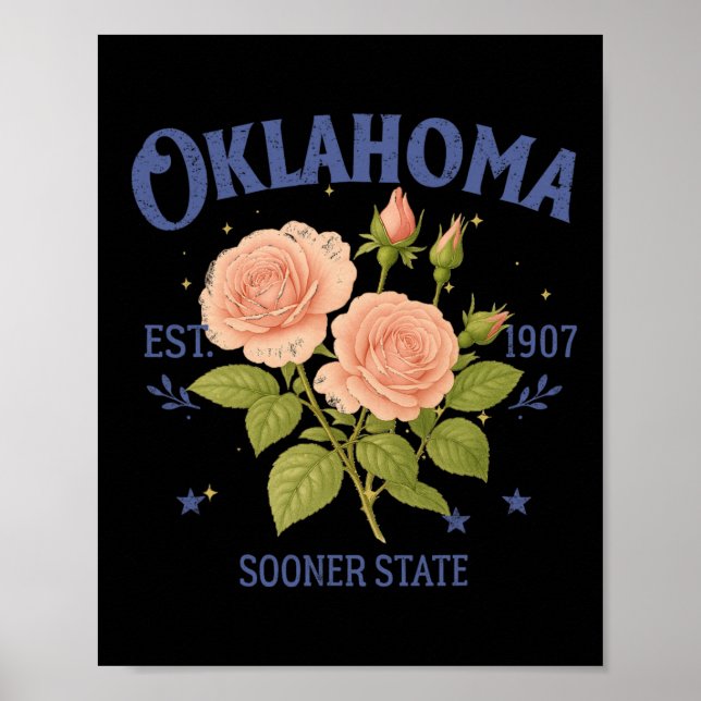 Oklahoma State Resande Älskare Hembygd Resa Minne Poster (Framsidan)