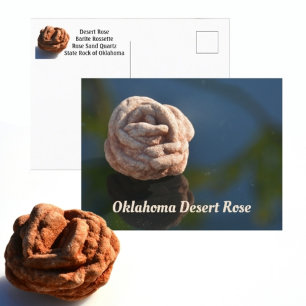 Oklahoma State Rock Desert Rose Fotografisk Vykort
