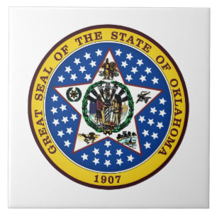 Oklahoma State Seal Kakelplatta