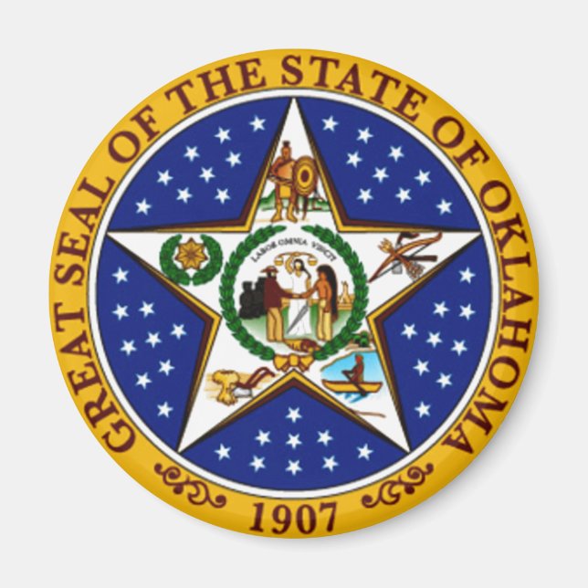 Oklahoma State Seal Magnet (Framsidan)