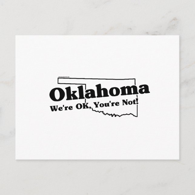 Oklahoma State Slogan Vykort (Framsida)