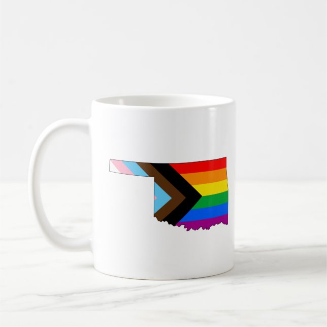 Oklahoma State stolthet HBTQ Progress Pride Kaffemugg (Vänster)