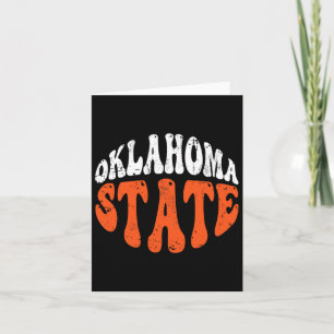 Oklahoma State Tee.retro Vintage Distress Design Kort