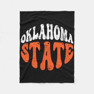 Oklahoma State Tee.retro Vintage Distressed Design Fleecefilt