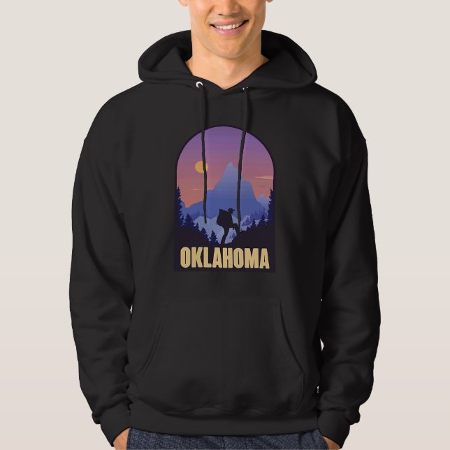 Oklahoma State USA Hiking Resa Souvenir Hoodie (Framsida)