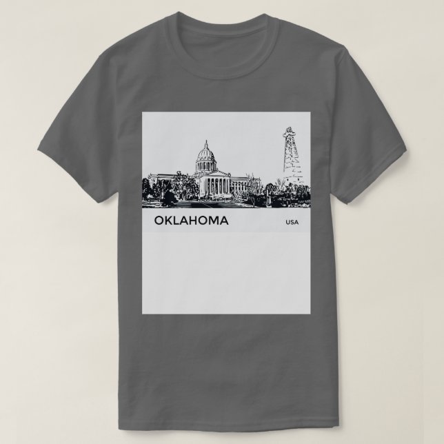 Oklahoma State USA T Shirt (Design framsida)