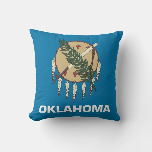 Oklahoma Statlig flagga American MoJo Pillow Kudde (Framsida)