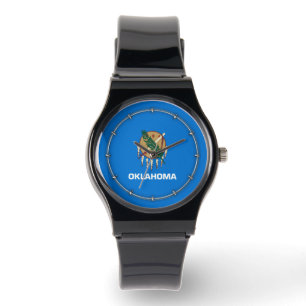 Oklahoma Statlig flagga Design Armbandsur