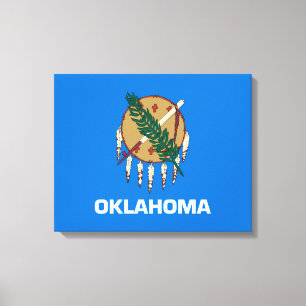 Oklahoma Statlig flagga Design Canvastryck