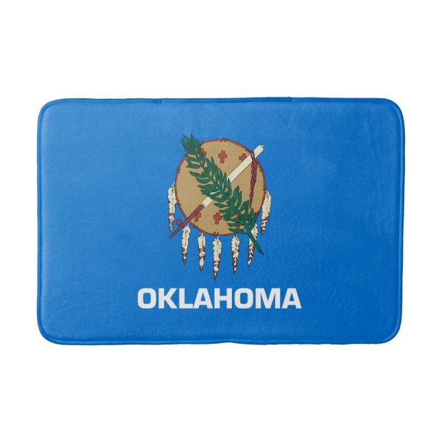 Oklahoma Statlig flagga Design Decor Badrumsmatta (Framsidan)