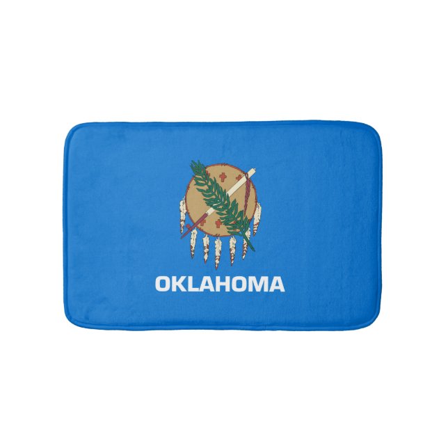 Oklahoma Statlig flagga Design Decor Badrumsmatta (Framsidan)