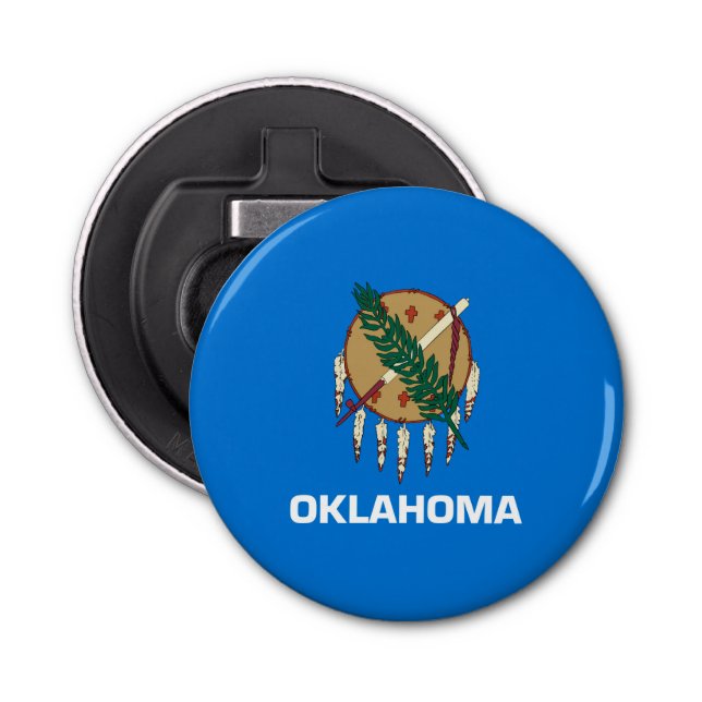 Oklahoma Statlig flagga Design Flasköppnare (Framsidan)