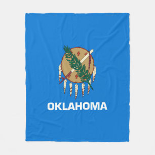 Oklahoma Statlig flagga Design Fleecefilt