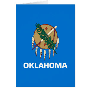 Oklahoma Statlig flagga Design Hälsningskort