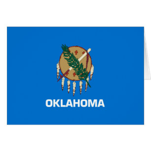 Oklahoma Statlig flagga Design Hälsningskort