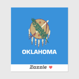 Oklahoma Statlig flagga Design Klistermärken