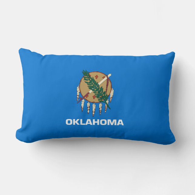 Oklahoma Statlig flagga Design Lumbarkudde (Framsida)