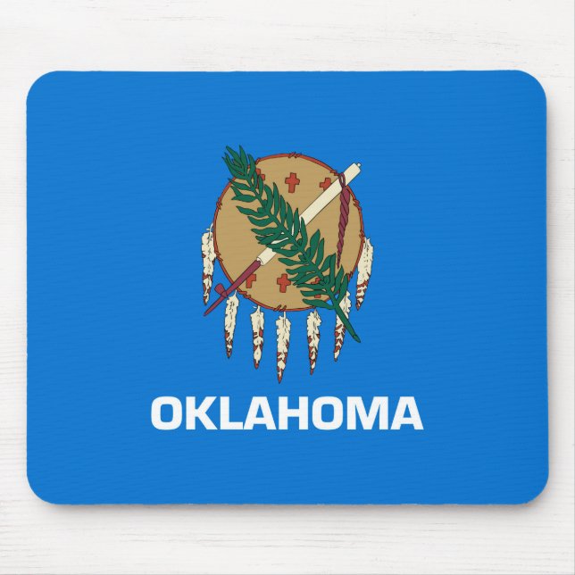 Oklahoma Statlig flagga Design Musmatta (Framsidan)