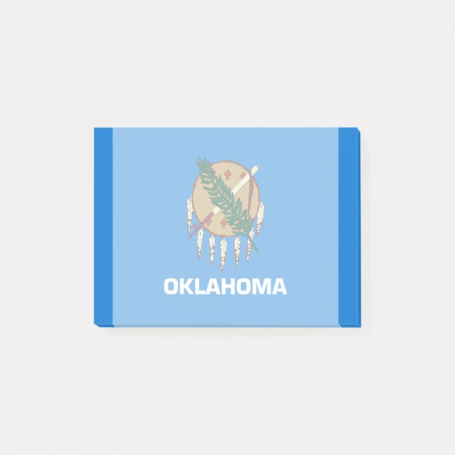 Oklahoma Statlig flagga Design Post-it Block (Framsida)