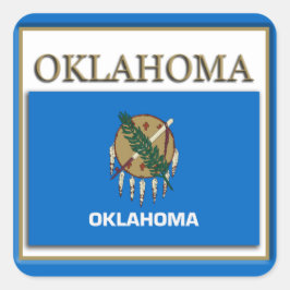 Oklahoma Statlig flagga Design Sticker Fyrkantigt Klistermärke