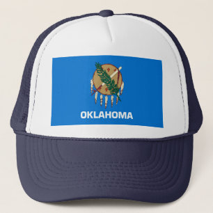 Oklahoma Statlig flagga Design Truckerkeps