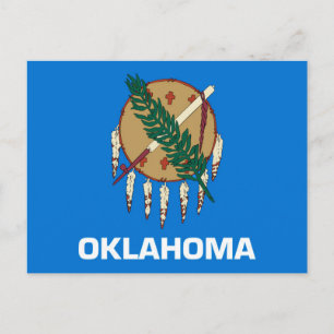 Oklahoma Statlig flagga Design Vykort