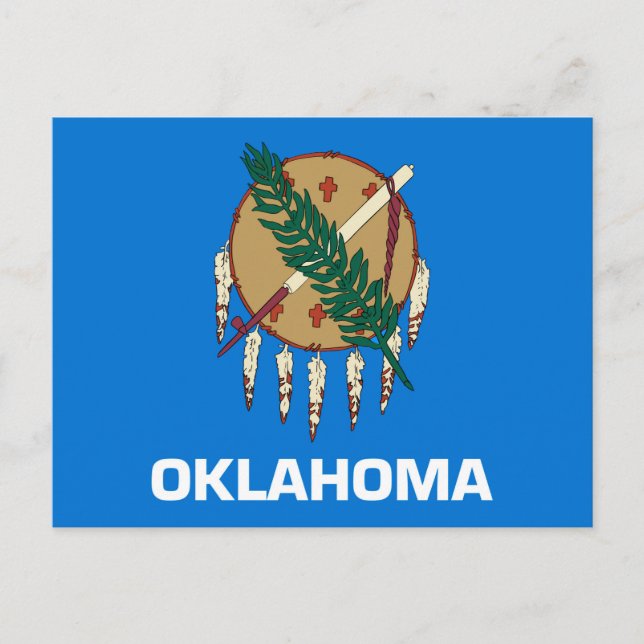 Oklahoma Statlig flagga Design Vykort (Framsida)