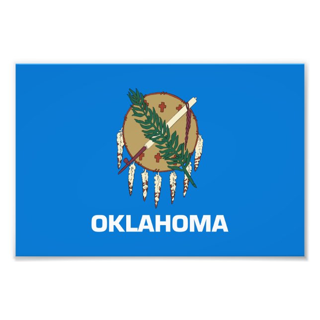 Oklahoma Statlig flagga Fototryck (Framsidan)