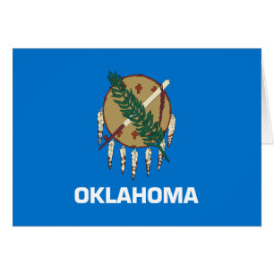 Oklahoma Statlig flagga Hälsningskort