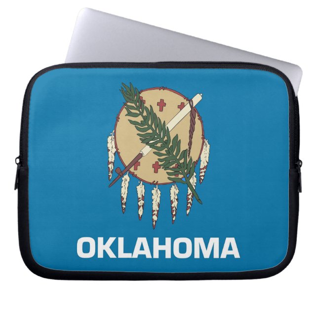 Oklahoma Statlig flagga Laptop sleeve (Framsidan)
