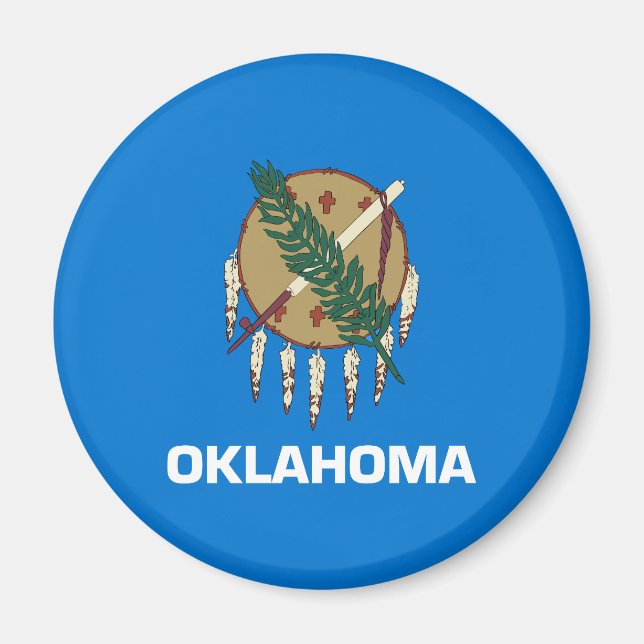 Oklahoma Statlig flagga Magnet (Framsidan)