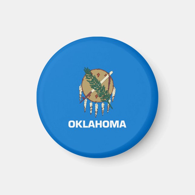 Oklahoma Statlig flagga Magnet (Framsidan)