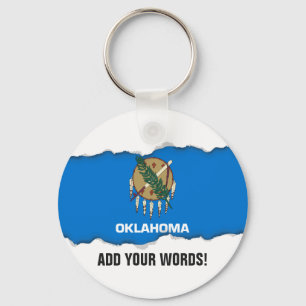 Oklahoma statlig flagga nyckelring