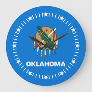 Oklahoma Statlig flagga på en Stor Klocka