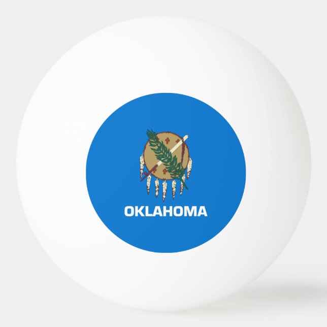 Oklahoma Statlig flagga Pingisboll (Framsidan)