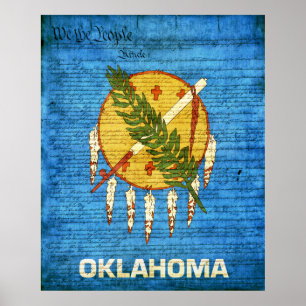 Oklahoma statlig flagga poster
