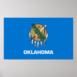 Oklahoma Statlig flagga Poster