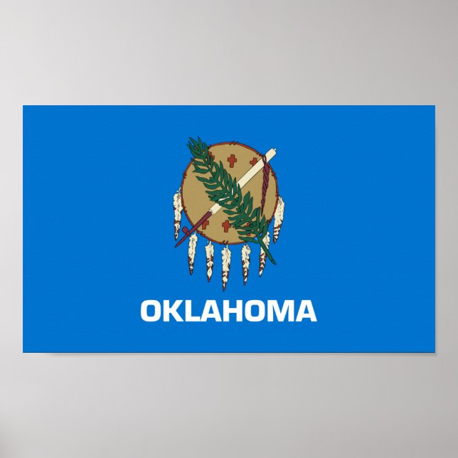 Oklahoma Statlig flagga Poster (Framsidan)